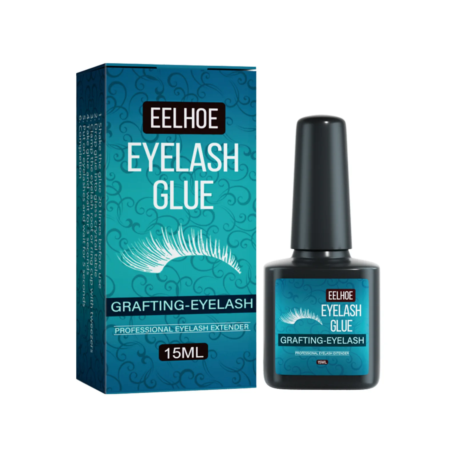 EELHOE Quick-Drying Waterproof Eyelash Grafting Glue Mild and Low Sensitivity Mark Beauty Eyelash Glue for Lashes and Shampoo