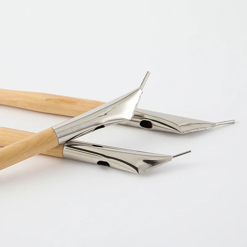 3Pcs High Quality Clay Pen Set DIY Wax Carving Tool Stainless Steel Wood Pottery Wax Printing Pens for Drawing on Fabric