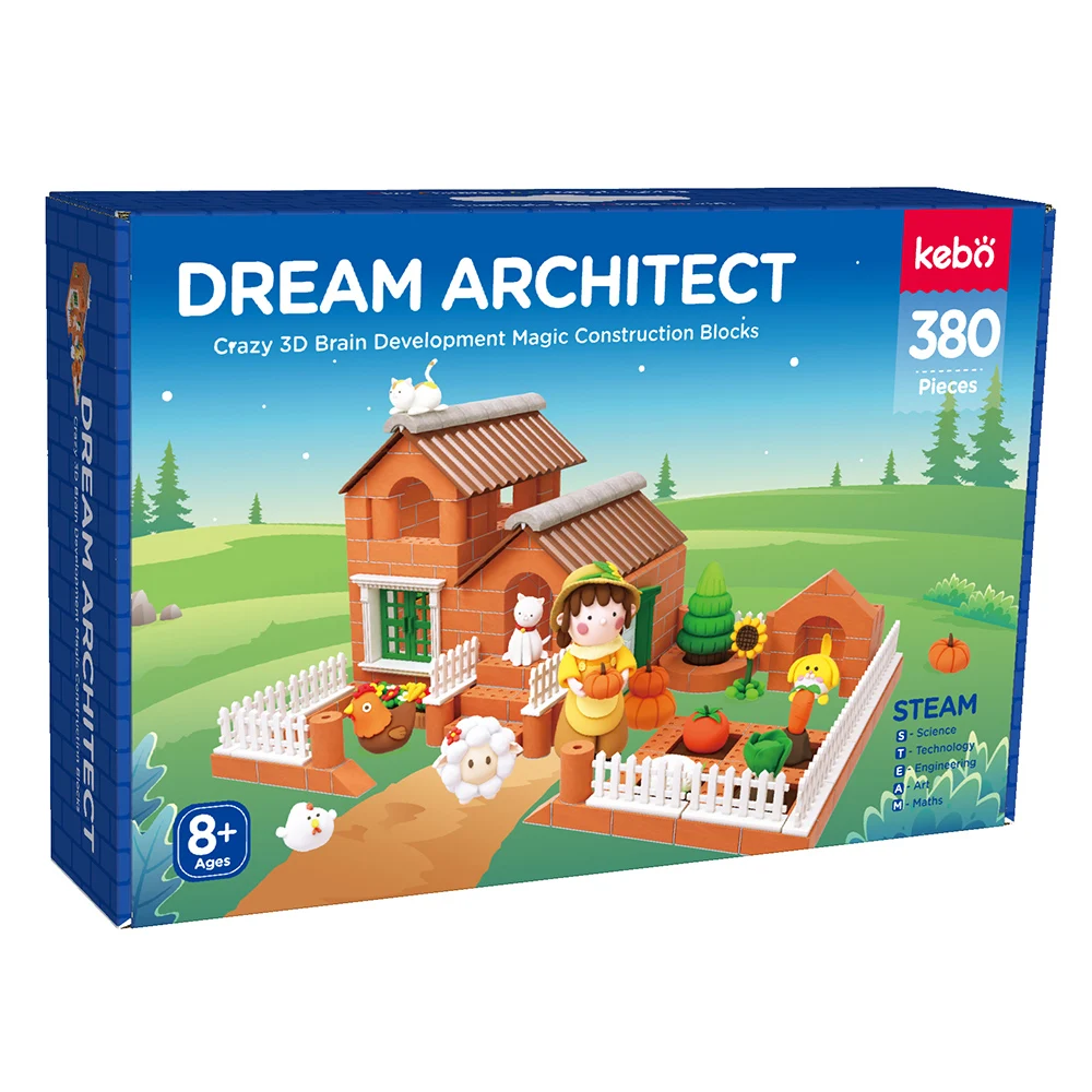 Wholesale House Blocks Toy Build A House Kids Building Block House Blocks Construction Toys Light Clay Reusable Mini Bricks