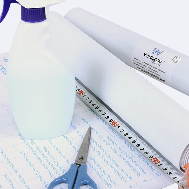 HOMIDEK All White Security Window Film Anti UV No Glue Anti Shatter Safety Glass Sticker