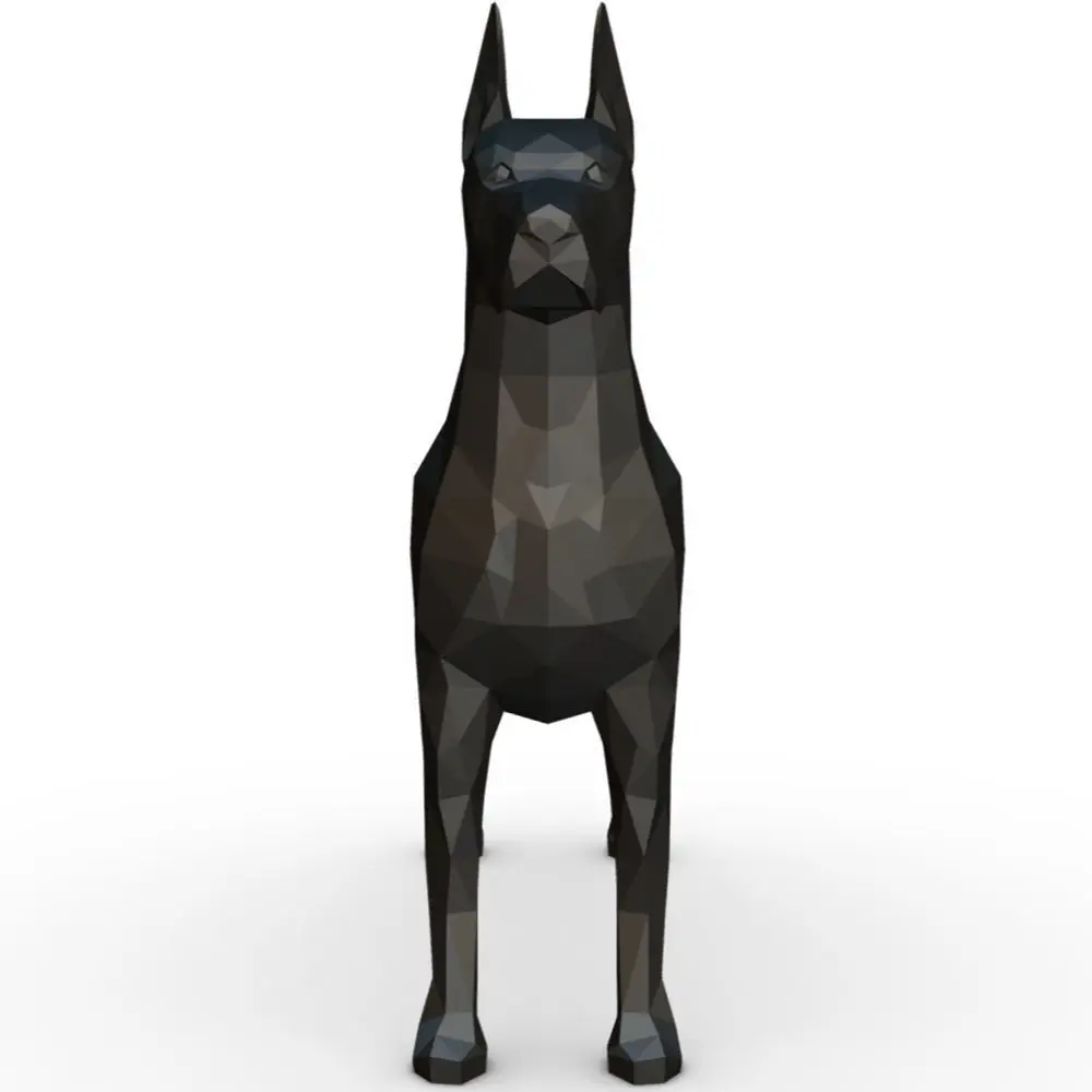 Wholesale Custom Fiberglass Resin Crafts 3D Printing Sculpture Animal Figurines Great Dane Dog Statue