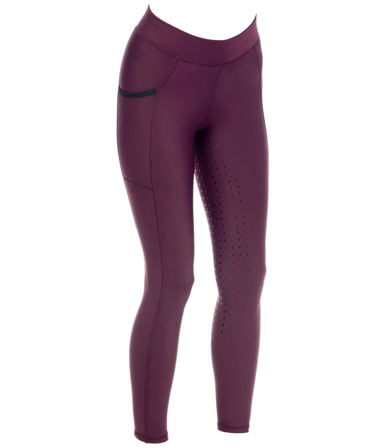 Burgundy Horse Riding Silicon Seat Tights Breathable  Breeches Wholesale English Horse Racing Equestrian Products from India