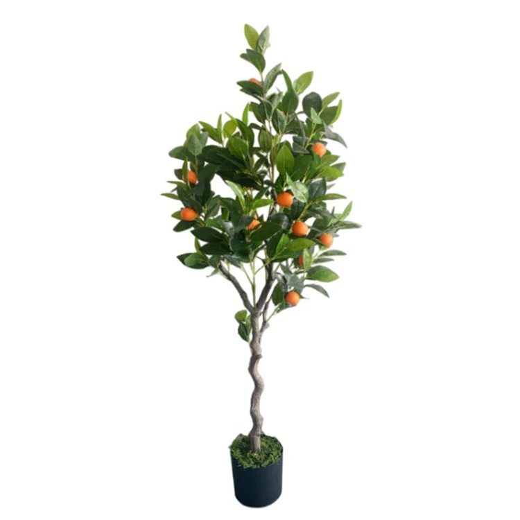 Wholesale Artificial Kumquat Tree For Decoration Orange Citrus Artificial Plastic Tree Living Room High Quality Bonsai