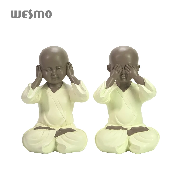 Chinese Resin figure sculpture little monk living room furniture decoration desktop home decorative for home
