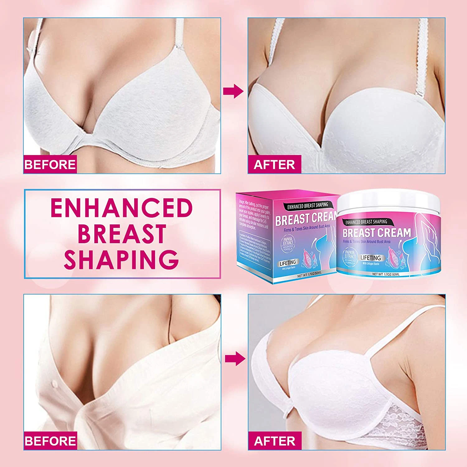 2021 Best Big Boobs Cream Natural Organic Breast Enhancer Naturaful Firming Lifting