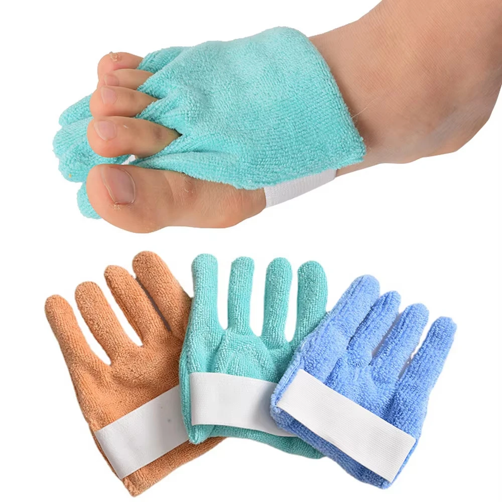 Toe Separators Pads, Finger Contracture Cushions Toe Separator,Bed-ridden Elderly Feet Care Products,Elastic Foot Band Toes Aid