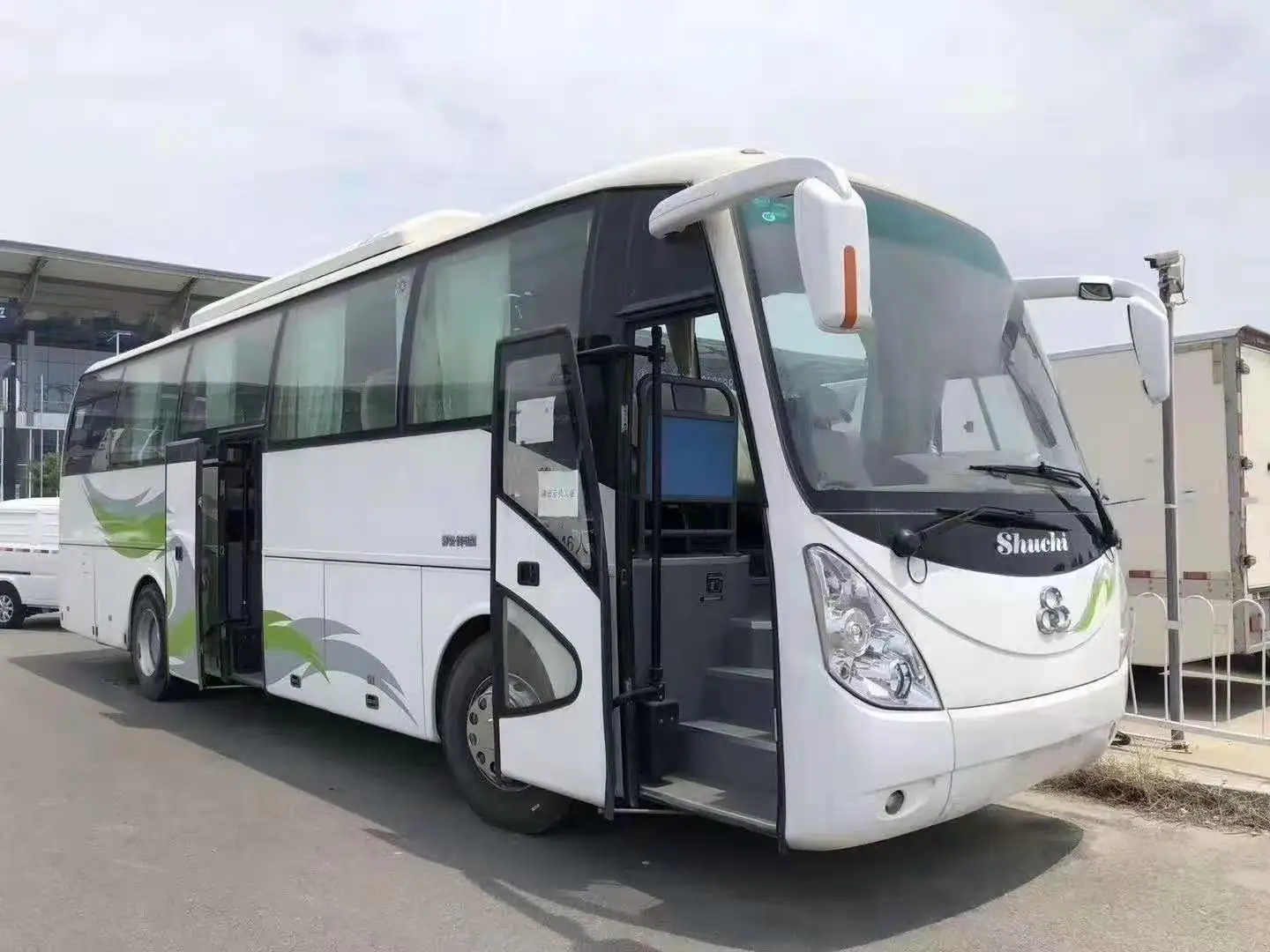 2017 год SUCHI 46 сидений автобус электрической китайской светодиодной камерой 10 кожаный гидравлический ручной передний 4 + задний барабан