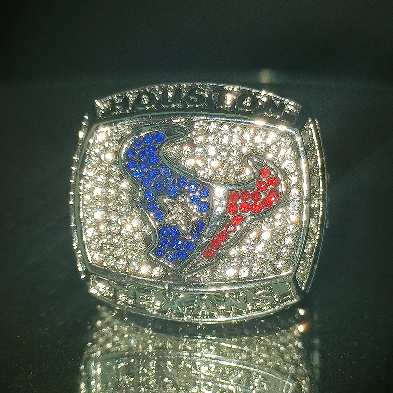 Texans Sport Rings Football Team Championship Rings Custom Logo Zincy Alloy Fantasy Championship Sports Ring