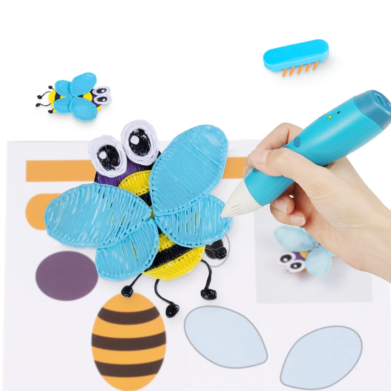 New arrival clockwork spring walking robot toy gift for kids educational DIY toy low temperature 3d pen kit
