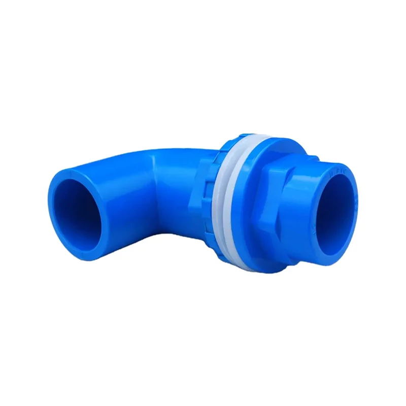 90 Degree PVC Bulkhead Connector For 20mm 25mm 32mm Pipes Aquarium Plumbing Elbow Fitting For Fish Tank Drainage