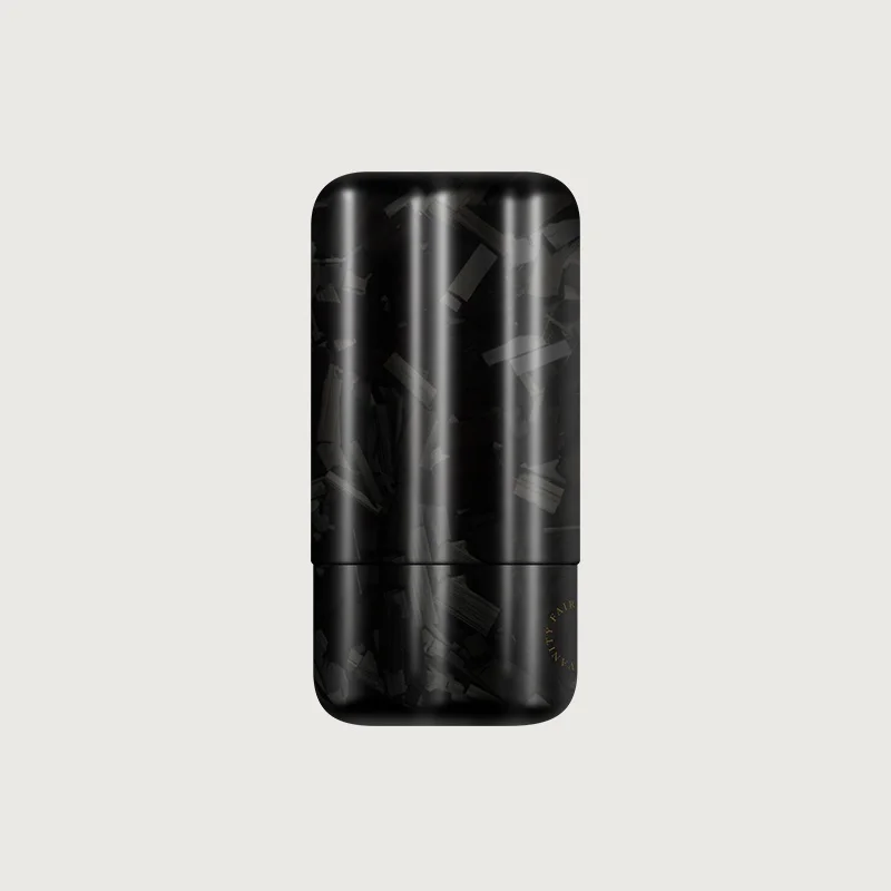 VANITY FAIR 3 Cigars Packs Luxury Carbon Fiber Frosted Tube Shape Travel Cigars Humidors Elegant Cigars Case
