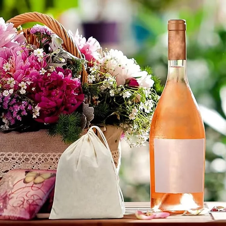 Wholesale Customized Promotional Organic Canvas Cotton Drawstring Backpack Draw String Bags