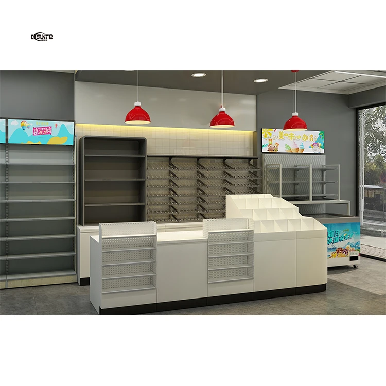 Modern widely used in convenience stores and supermarkets tobacco and liquor cabinet checkout desk system