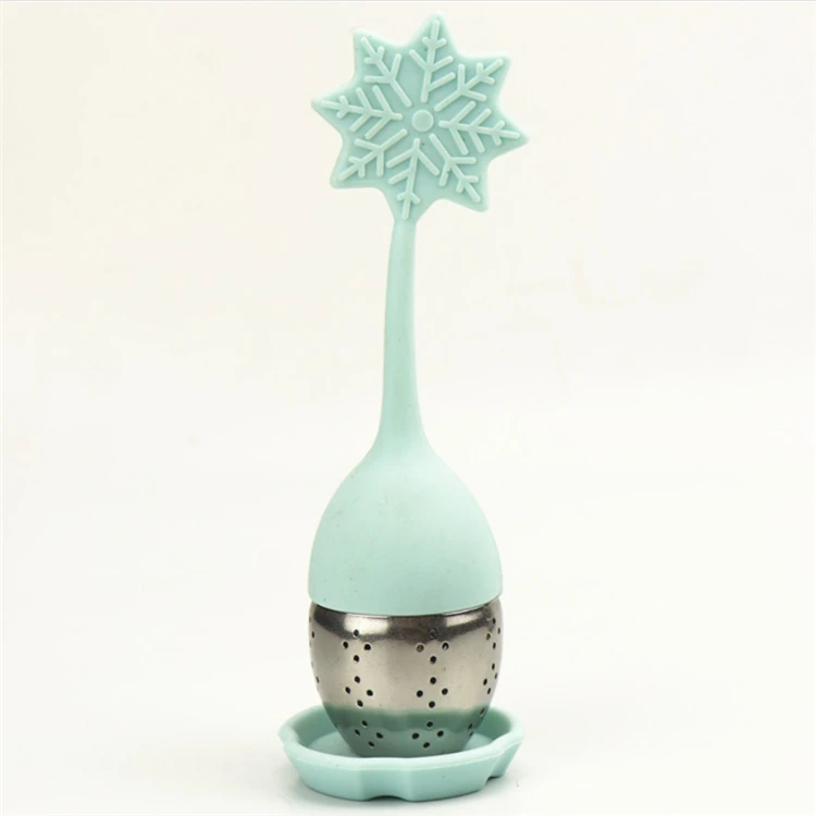 
Snowflake Design Silicone Loose Tea Bag Infuser Herb Leaf Spice Strainer Filter for Tea Time 