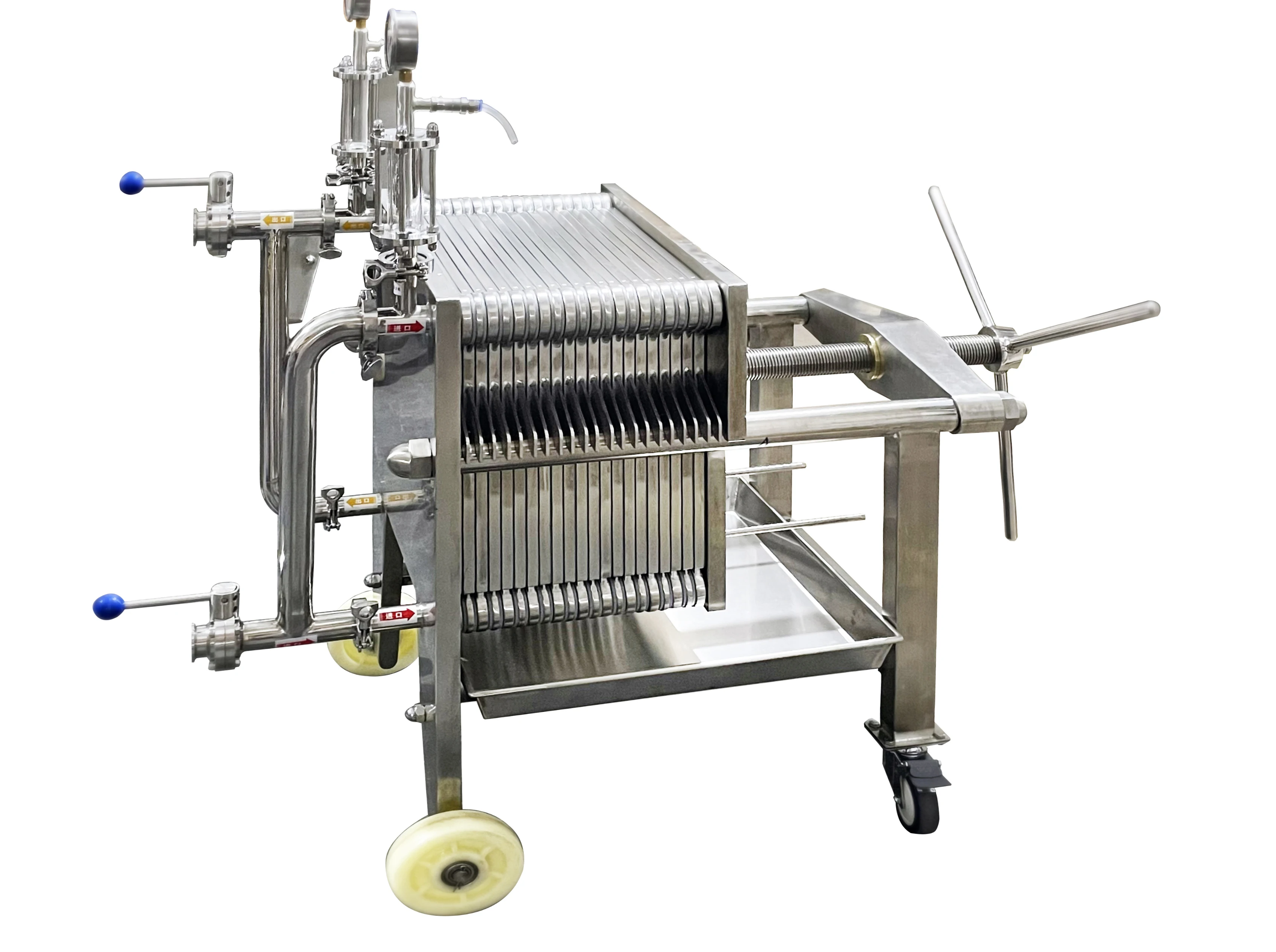 Plate and frame syrup filter press Pilot scale plate and frame filter press