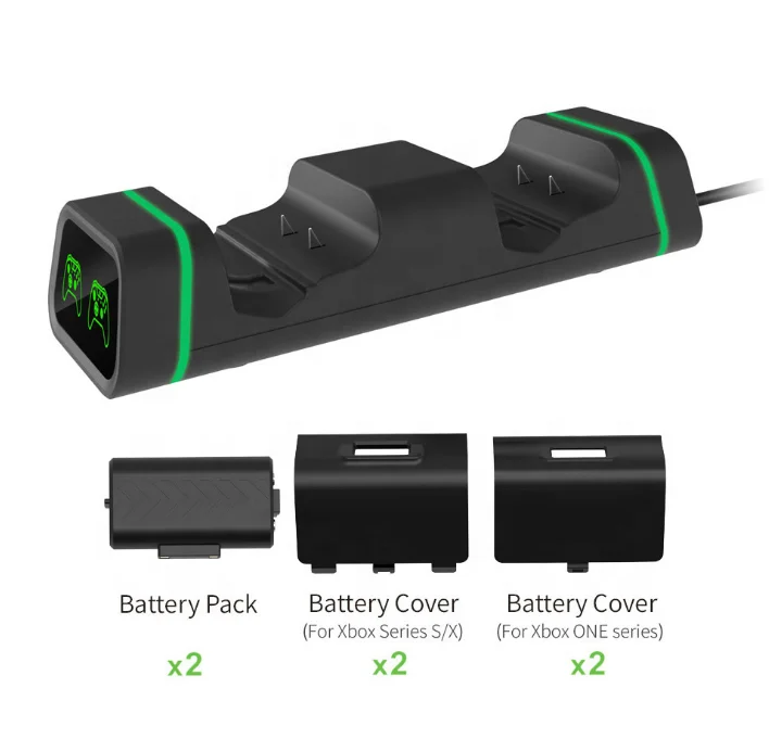 TYX-19006X для X BOX One S USB зарядная станция с перезаряжаемая аккумуляторная батарея зарядки Ноута и сотового телефона XBOX Двойная док-станция зарядного устройства