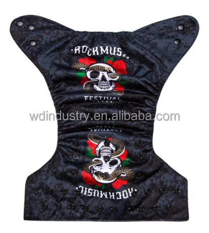 
Eco-skin Friendly Washable cloth diapers baby without insert pad Digital Cartoon Printing reusable diapers 