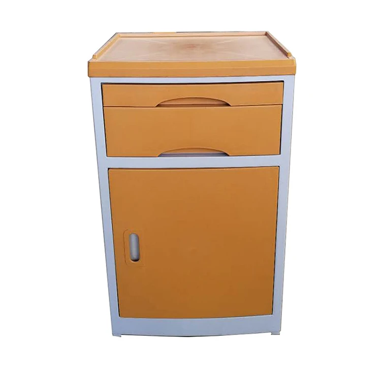 WinFair Abs Hospital Bed Side Bedside Cabinet Mobile Medical Storage Plastic Locker Bedside Hospital Cabinets