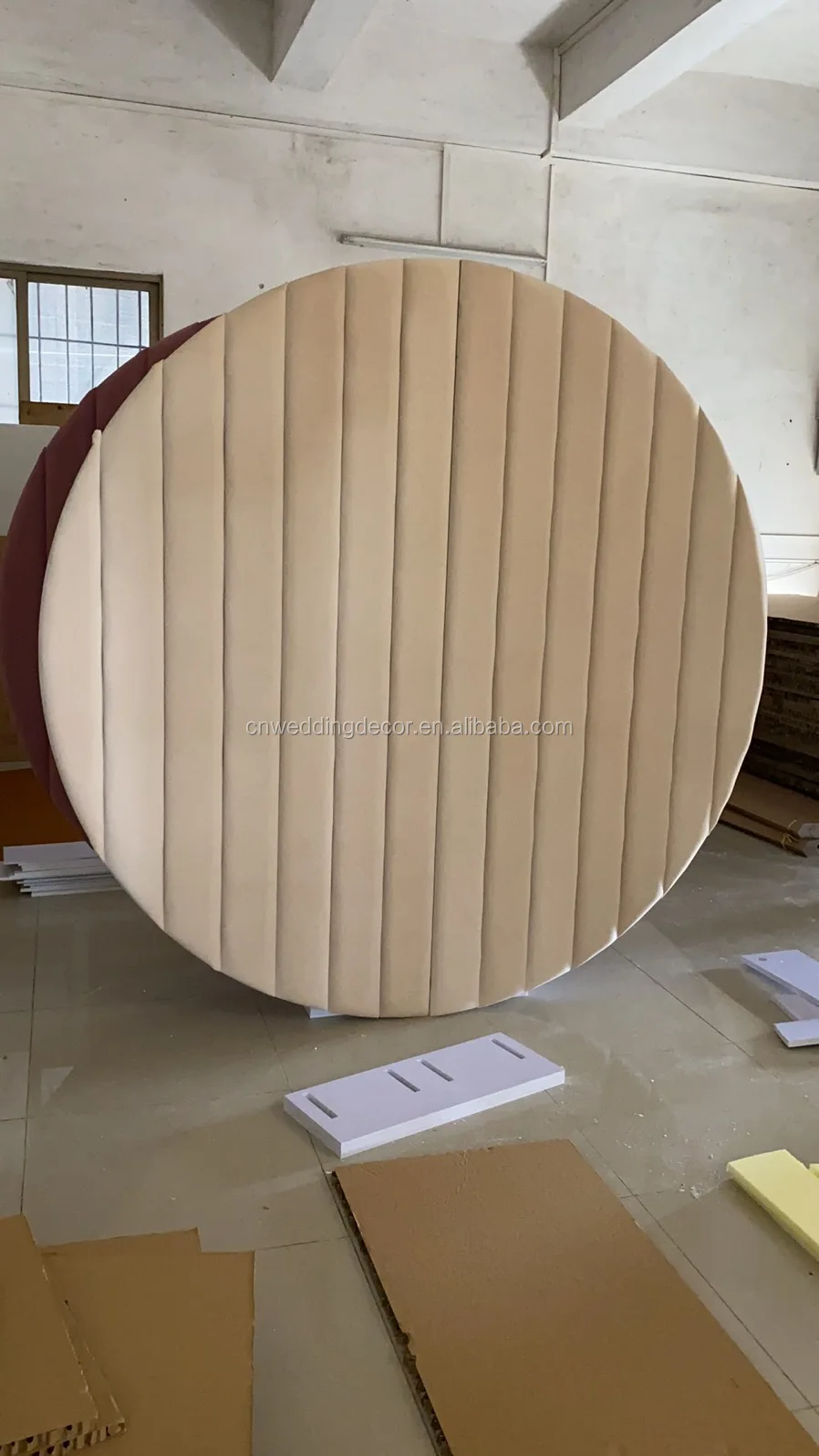 Luxury birthday party round black velvet backdrop for wedding reception decor