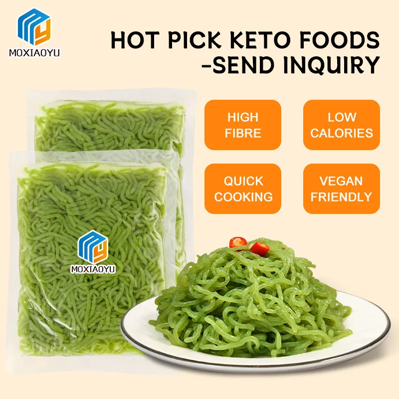Moxiaoyu Free Sample Gluten Free Shirataki Spaghetti Diabetic Food Konjac Spinach Noodles