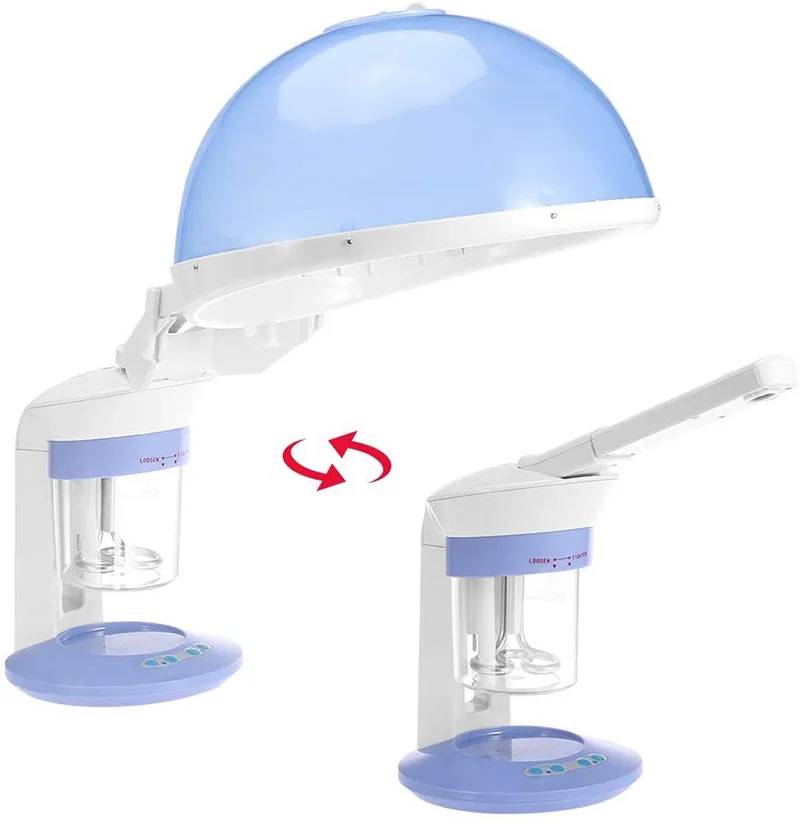 Hot Mist Spray Face Steamer Face Hair Care Beauty Salon Sauna Vaporizer 2 in 1 Facial Steamer With Stand and Cover