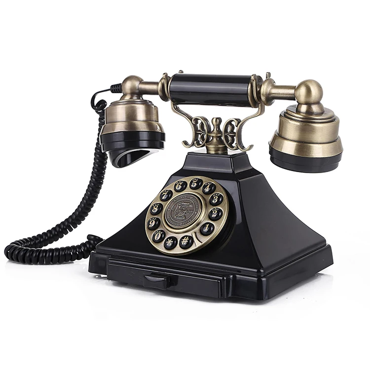 Home Decor Vintage Telephone Rotary Dial Corded Phone