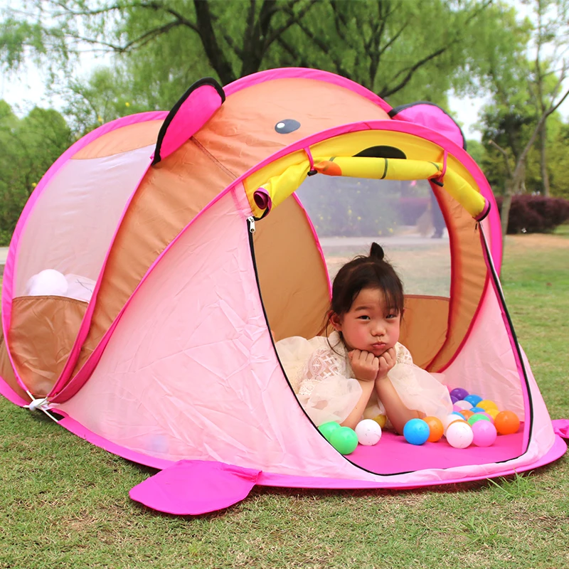 Indoor Outdoor Folding Tiger Style Popup Kids Play House Tent