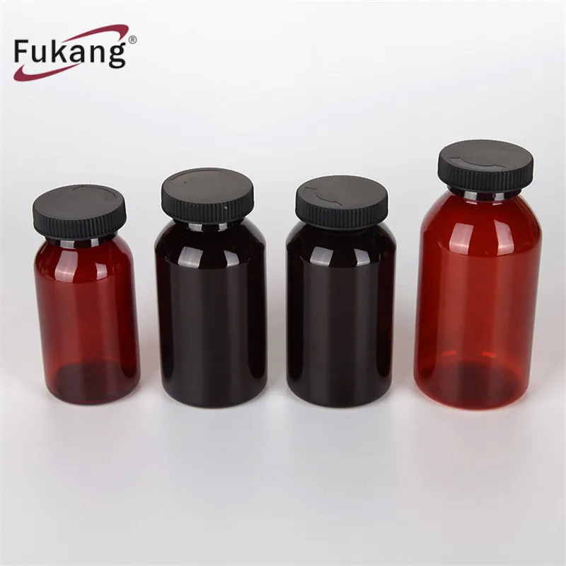 120ml amber medical pet bottles plastic packaging vitamin pill jars