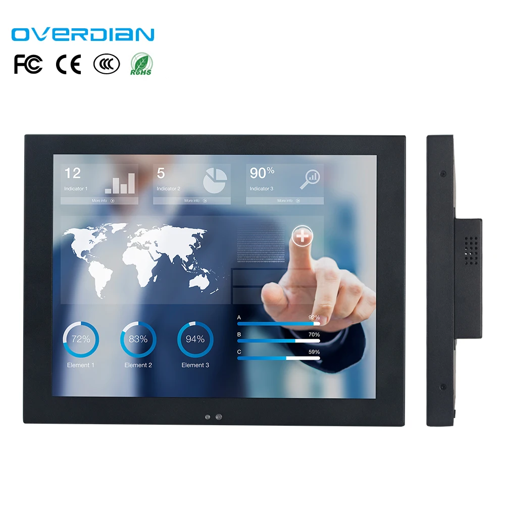 High Quality 15 Inch Industrial All-In-One Panel Pc All In One Capacitive Touchscreen Panel Pc