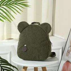 Wool fleece Plush teddy Bear Backpack Toddler Cartoon bookBags kids school backpack mochilas escolares 2022 mini Plush Backpack