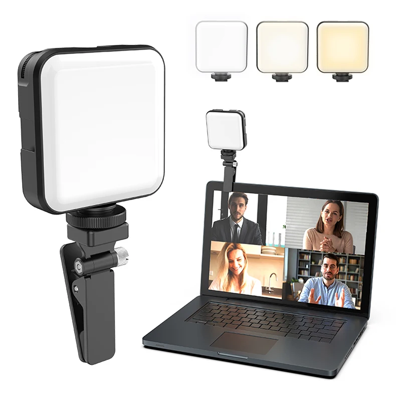 
4' Mini Ring Light For iPad/Laptop/PC Webcam Light With Clip for Youtube Live Selfie remote meeting zoom Video Conference Light 