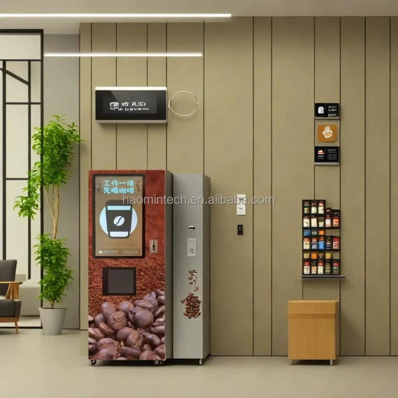 24 hours unattend automatic fresh orange juice coffee automatic vending machine for any location