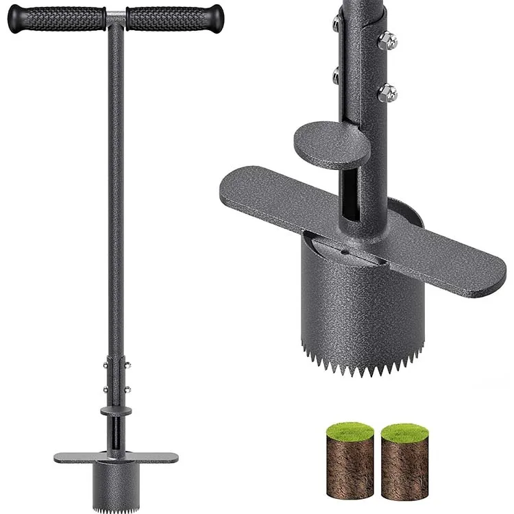 The new Grass Plugger Tool with Dual Pedals garden bulb planter  garden hand tool extractor Heavy Duty Long Handled