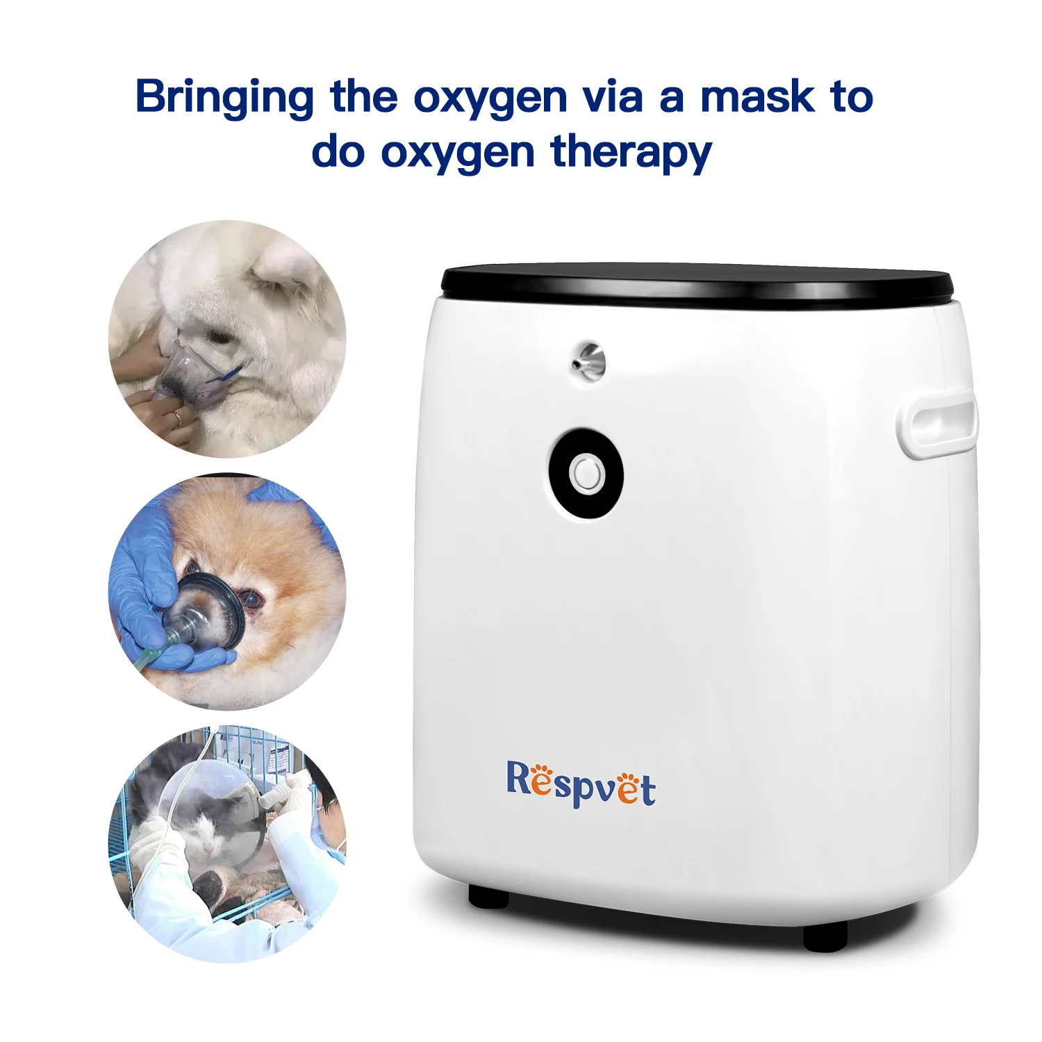 Rsepvet 1-7L Flow Dog Therapy Mini Vet For Animals Incubator Oxygen Concentrator