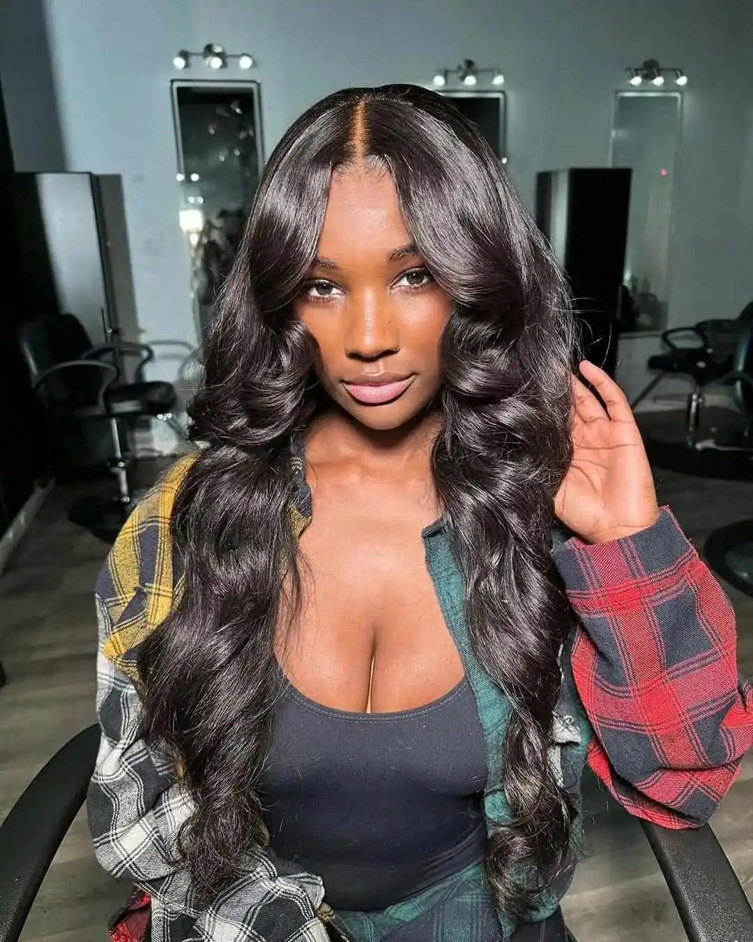 Vietnam Hair Supplier Kinky Straight 5x5 Lace Closure Raw Human Hair Wigs Black To Brown Ombre Long Lace Front Wigs Wholesale