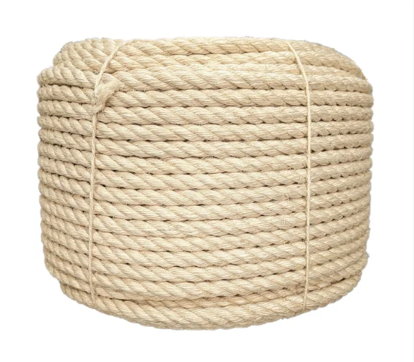 10mm - 36 mm natural 3 strand twisted synthetic sisal barrier rope 0.8 24mm 164-feet for cat scratcher