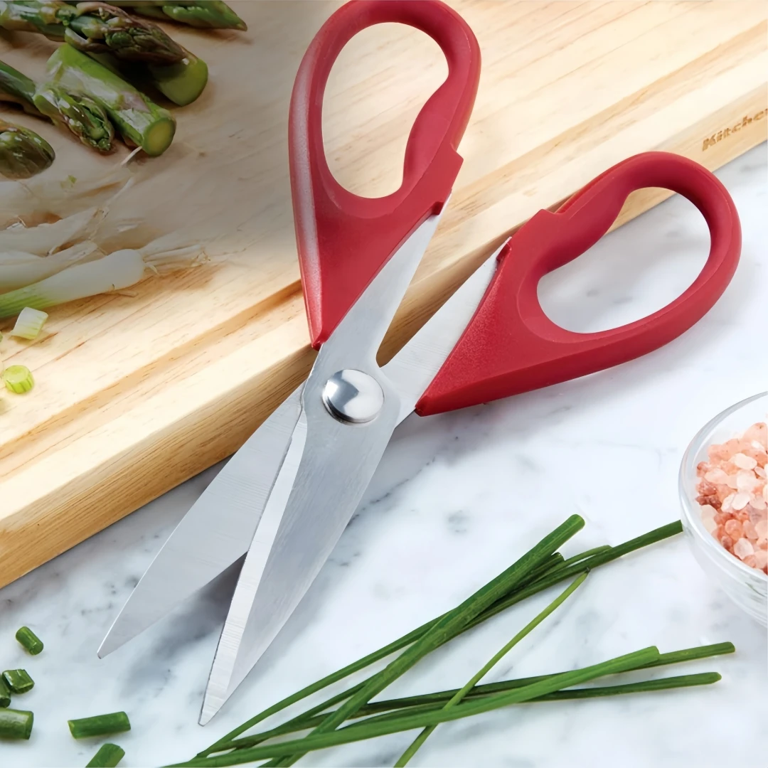 Kitchen chicken scissor with safety blade cover heavy duty sharp kitchen shears meat scissor stainless steel for Food Poultry