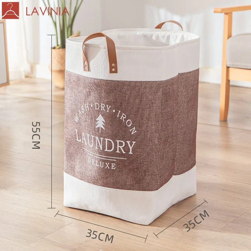 Lavinia laundry hamper bucket canvas storage basket dirty clothes basket waterproof storage basket