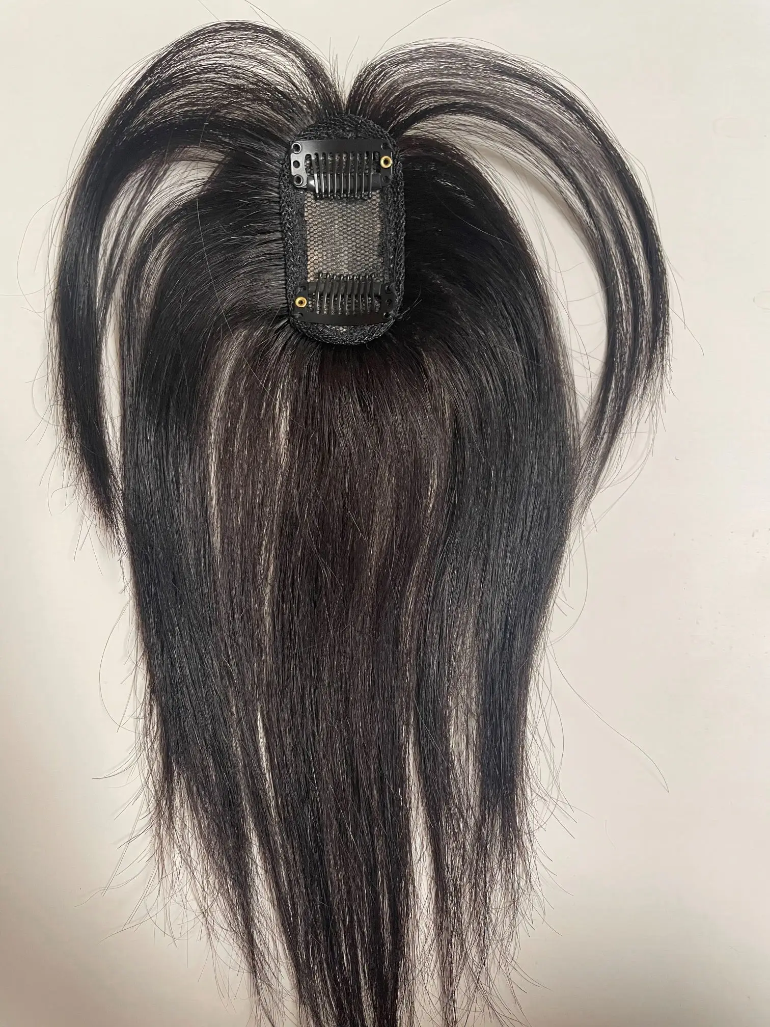 3D Silk Base Long Fringe Hair Pieces for Women Bangs Clip