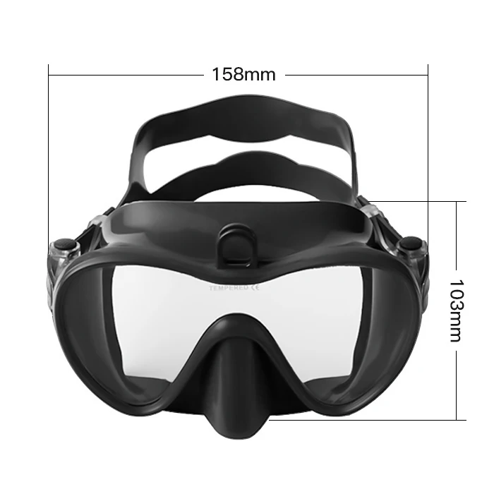 2021 New Products Adult Face Mask Safety Glasses Whole Silicone Anti fog Diving Mask with Detachable Camera Mount