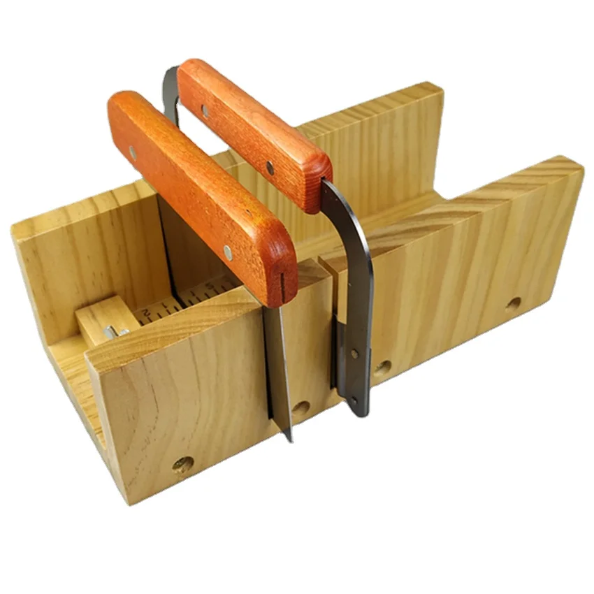 Stainless Steel Wavy & Straight Scraper Included   Soap  Making Tool  Wooden Box  Cutting Slicer Soap Cutter