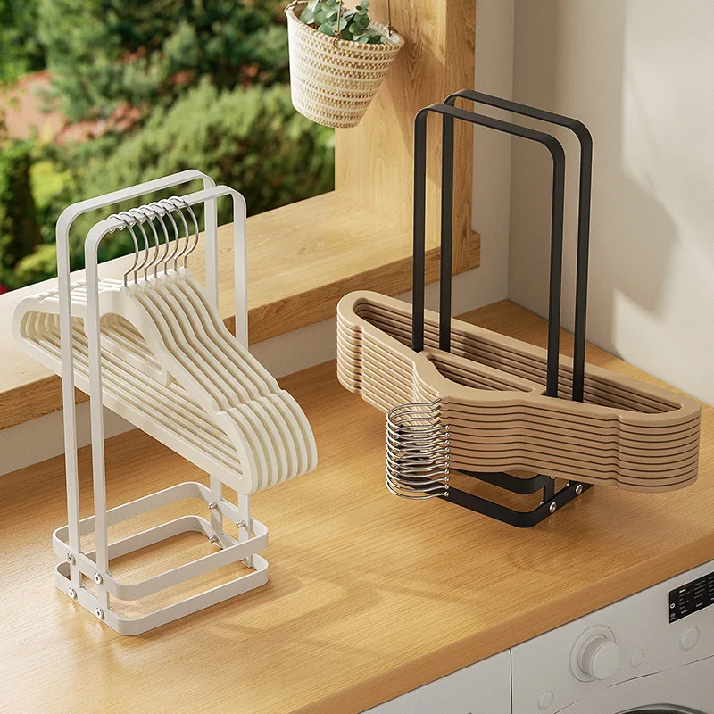 Hanger Organizer Stacker Clothes Hanger Storage Stand Laundry Closet Room Space Saving Rack Holder