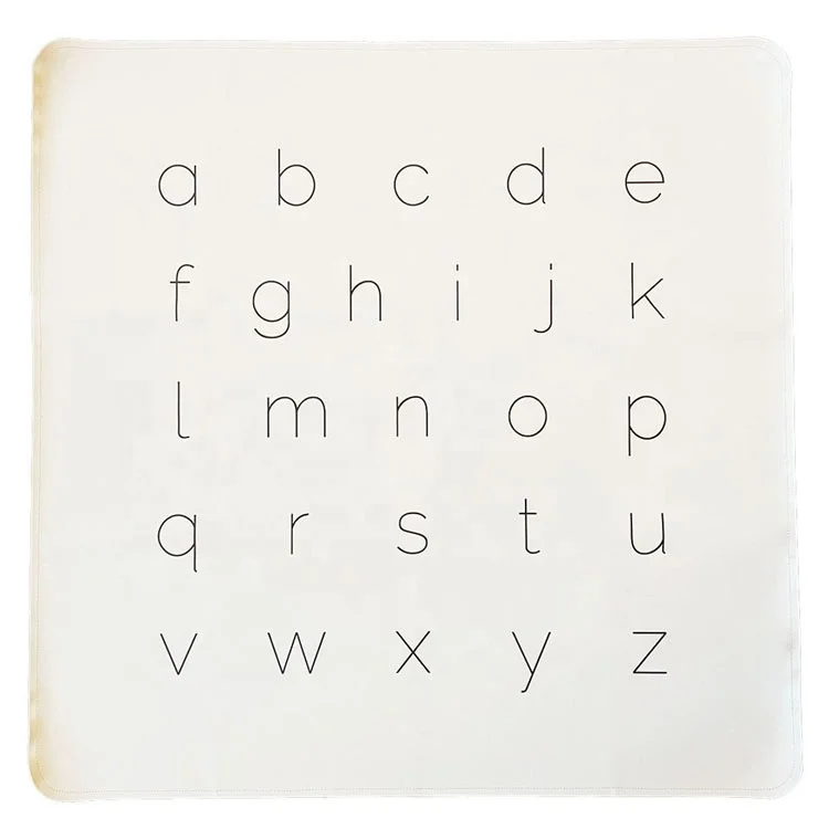 ABC Baby Play Mat Vegan Leather Baby Playmat Activity Mat Portable Travel Mat for Tummy Time