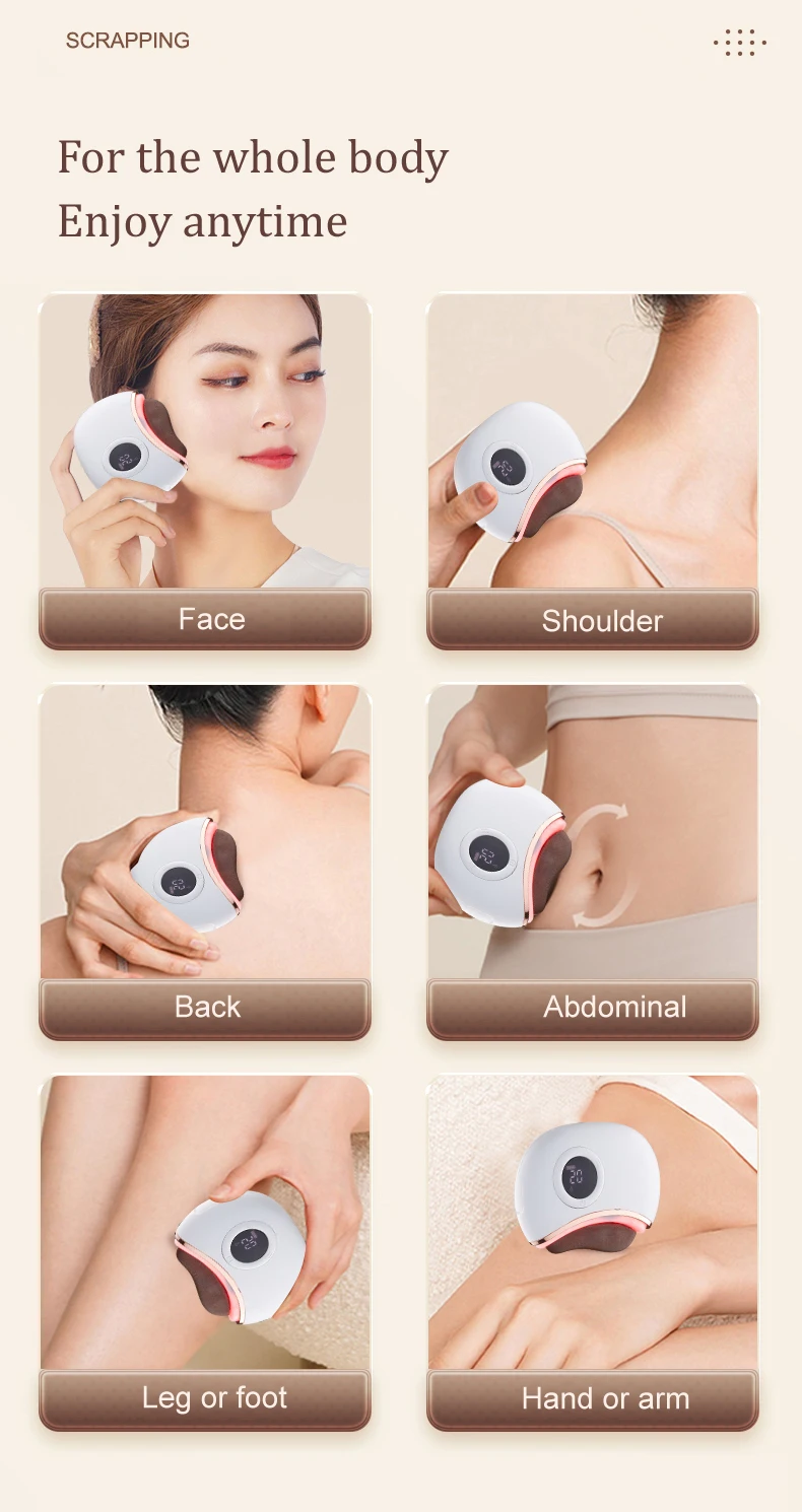 Electric Therapy Smart Scraping Therapy Massager  with Red Light Therapy Electric Massager Bian Stone Gua Sha Scraping