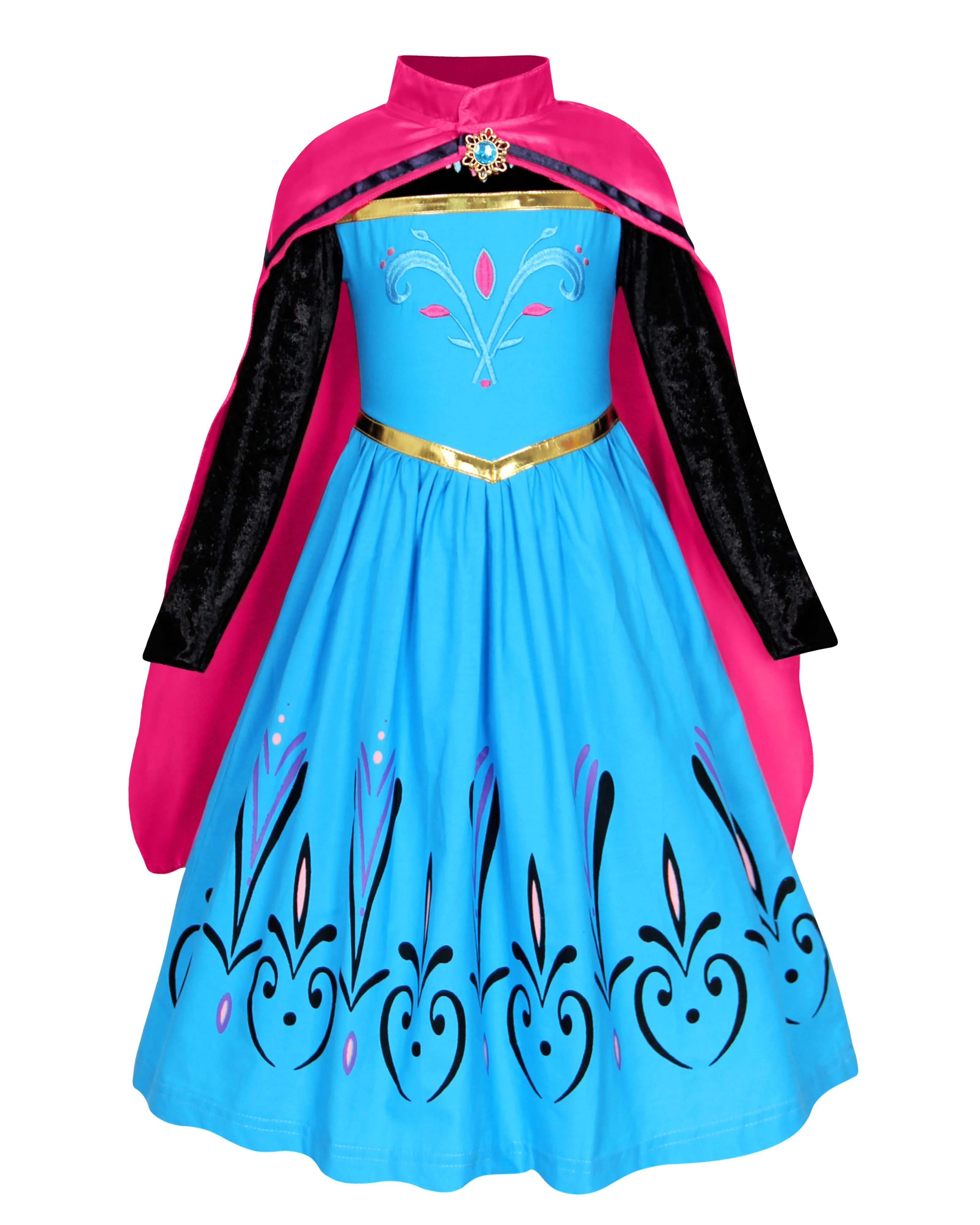 
Hot Sell Princess Anna Elsa Costume Fancy Party Cosplay Role Play Dress 