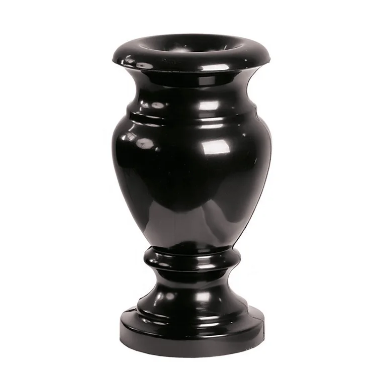 JK Cemetery black granite flower vases for headstones
