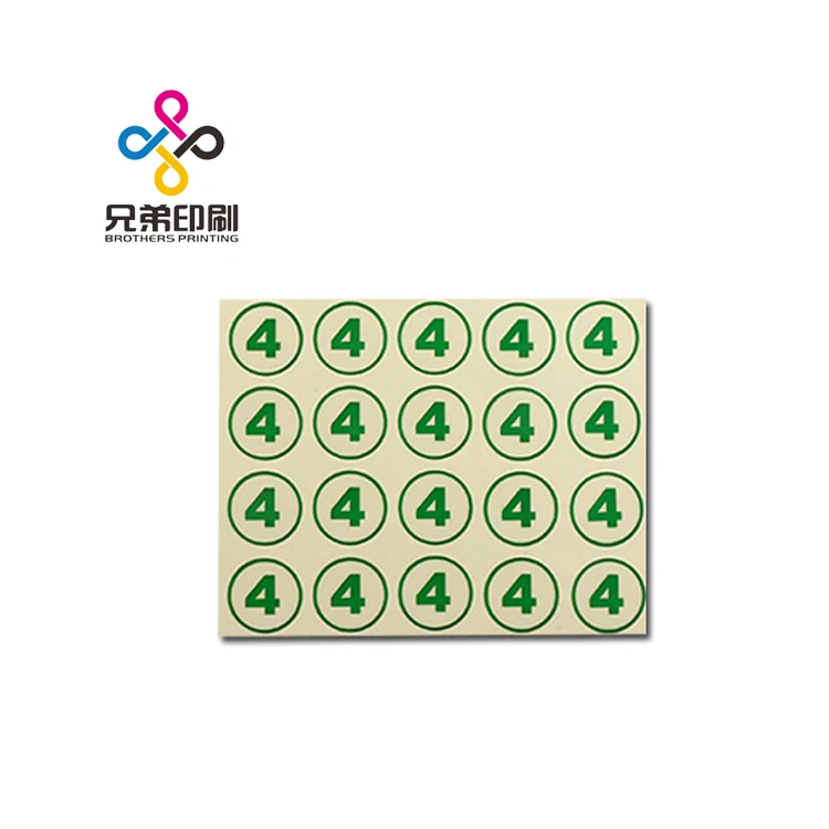 
Custom Self Adhesive Number Vinyl Stickers Paper Label Printing 