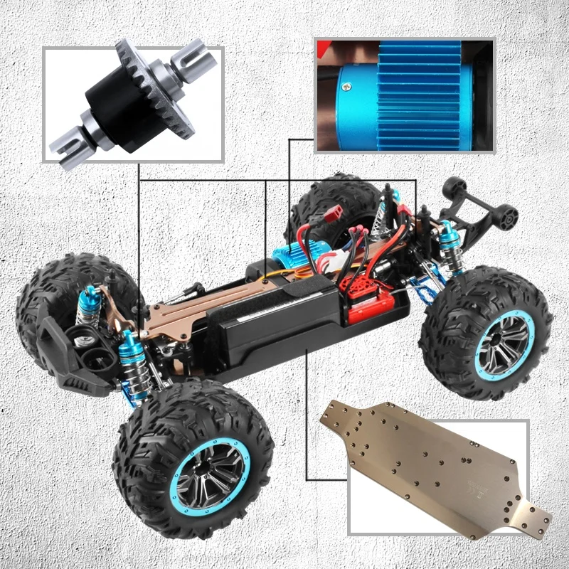 Неразрушаемый бесщеточный двигатель, Металлическое шасси, поворотный рычаг 1:10, высокоскоростная радиоуправляемая игрушка для взрослых