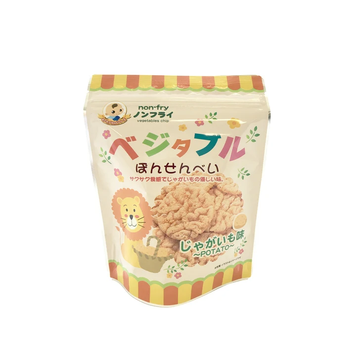 Азиатский японский OEM Senbei рисовый крекер здоровое детское питание закуска с картофельным зерном для детей оптом в пакете