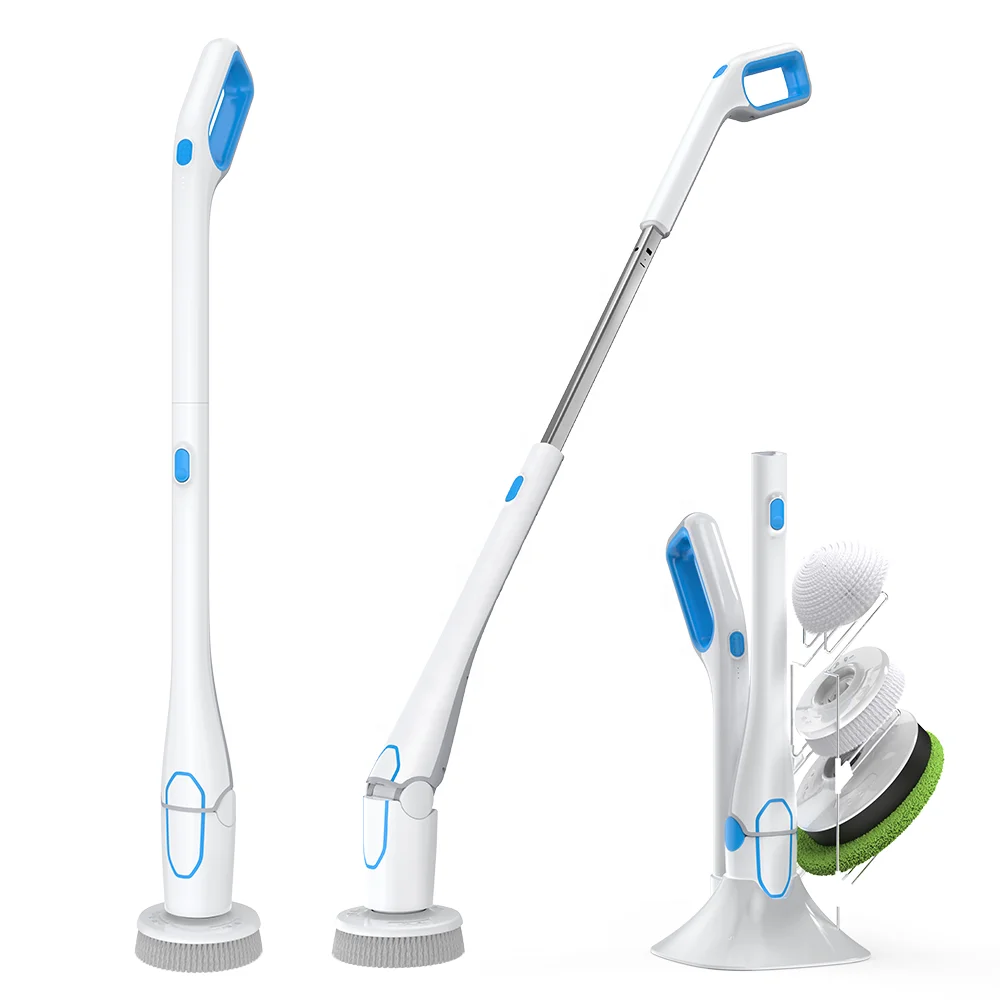 New Released Spin Electric Scrubber Household Items Magic Brush Durable High Quality Cleaning For Floor Bathroom Kitchen Rooms